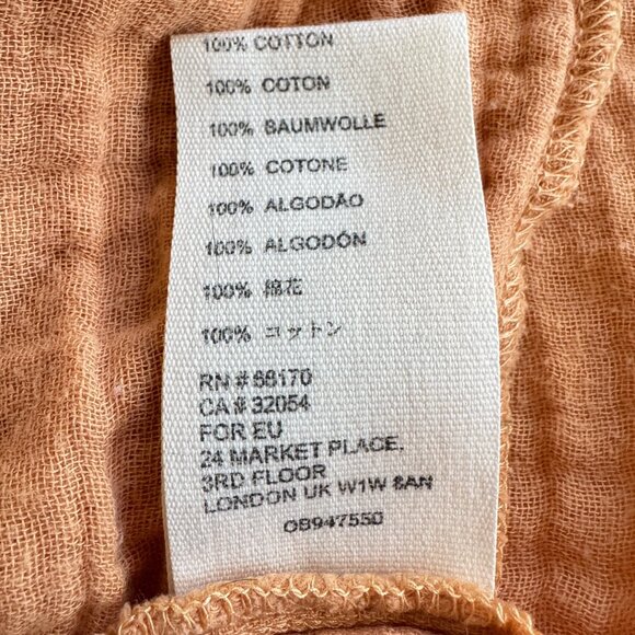 FREE PEOPLE Cotton Muslin Peach Tiered Tunic - Picture 8 of 10